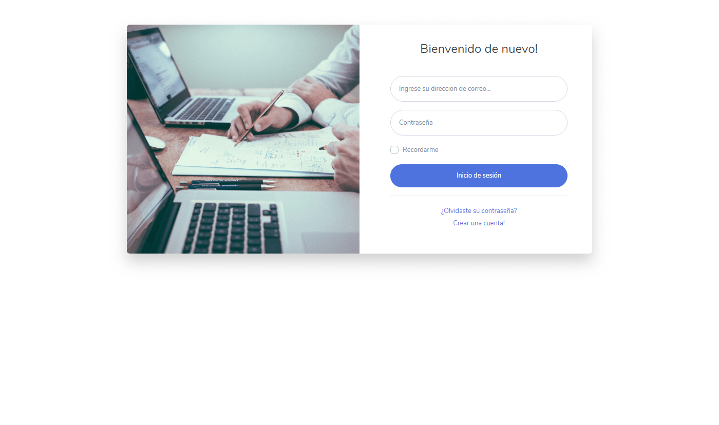 Pagina de login