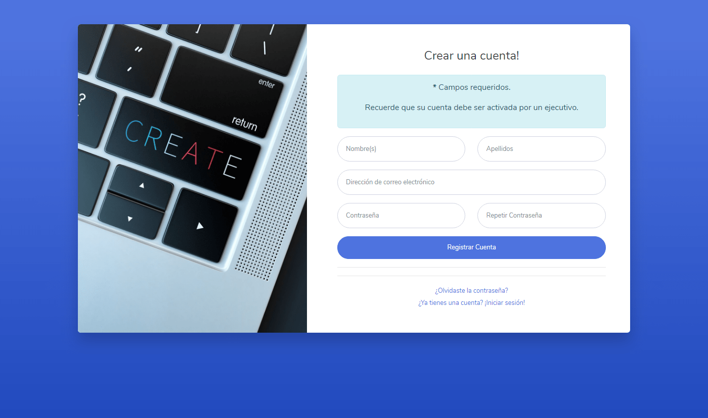 pagina de registro de usuarios